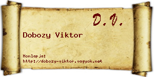 Dobozy Viktor névjegykártya